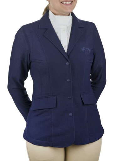 Equine Couture Women EquiVent 4-Snap Button Lite Show Coat - Back View