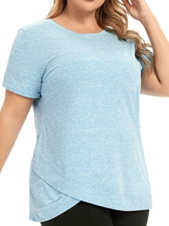 FOREYOND Women's Plus Size Workout Top