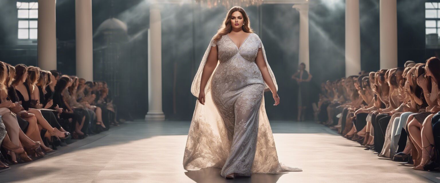 Fashion show with plus-size designer tops