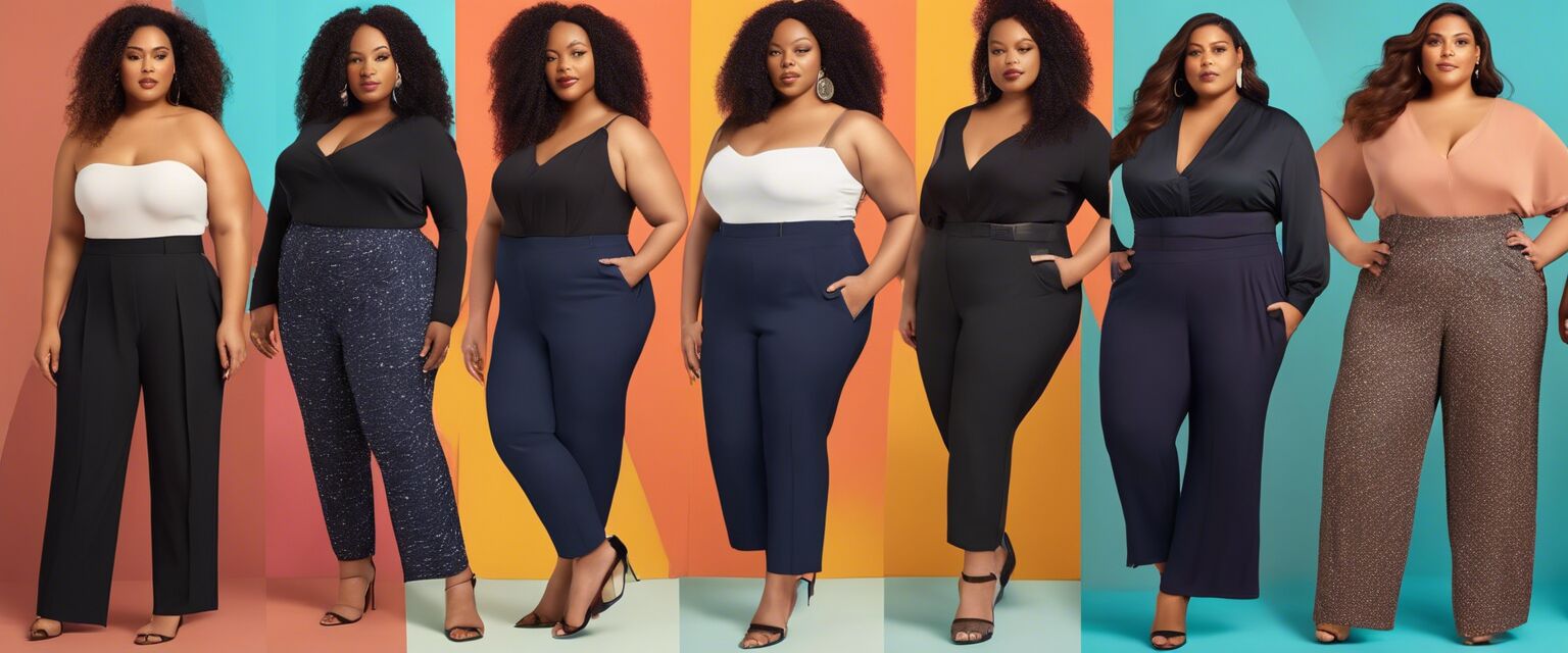 Plus size designer pants